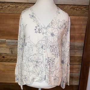 Cloth & Stone Oversized Crop Button Down M